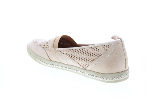 Earth Inc. Citrus Leather Womens Beige Leather Slip On Loafer Flats Shoes