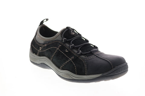 Earth Origins Clara Cora Womens Black Suede Lace Up Lifestyle Sneakers Shoes