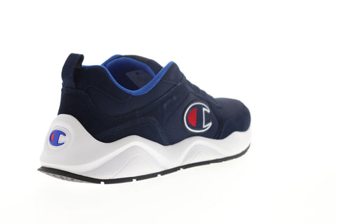 Champion 93 Eighteen Classic CM100228M Mens Blue Mesh Lace Up Low Top Sneakers Shoes