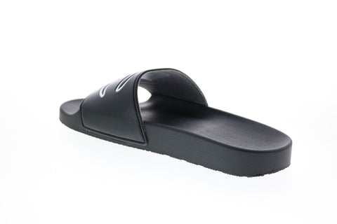 Champion IPO CM100312W Womens Black Synthetic Slip On Slides Sandals Shoes