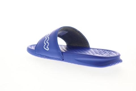 Champion Super Slide Split Script Mens Blue Synthetic Slides Sandals Shoes