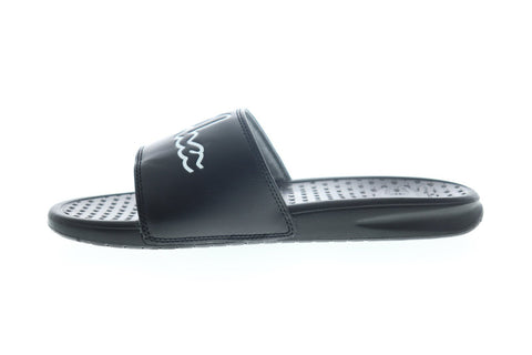 Champion Super Slide Split Script CM100366M Mens Black Synthetic Slip On Slides Sandals Shoes