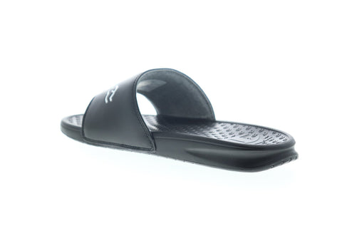 Champion Super Slide Split Script CM100366M Mens Black Synthetic Slip On Slides Sandals Shoes