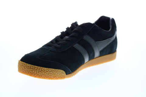 Gola Harrier Suede CMA192 Mens Black Suede Lifestyle Sneakers Shoes