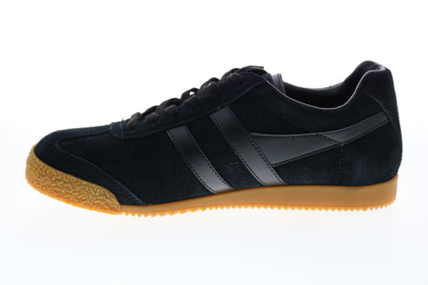 Gola Harrier Suede CMA192 Mens Black Suede Lifestyle Sneakers Shoes