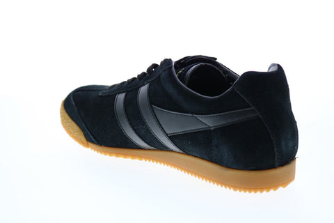 Gola Harrier Suede CMA192 Mens Black Suede Lifestyle Sneakers Shoes