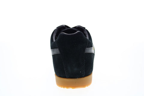 Gola Harrier Suede CMA192 Mens Black Suede Lifestyle Sneakers Shoes