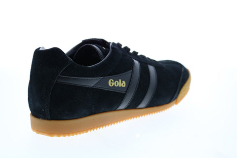 Gola Harrier Suede CMA192 Mens Black Suede Lifestyle Sneakers Shoes