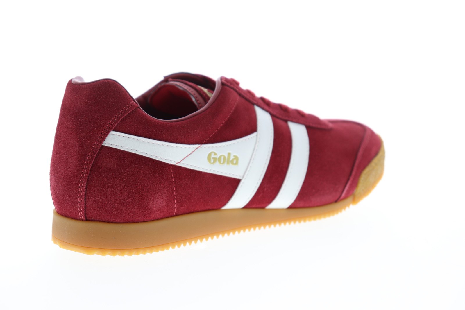 Gola Harrier Suede CMA192 Mens Red Lace Up Lifestyle Sneakers