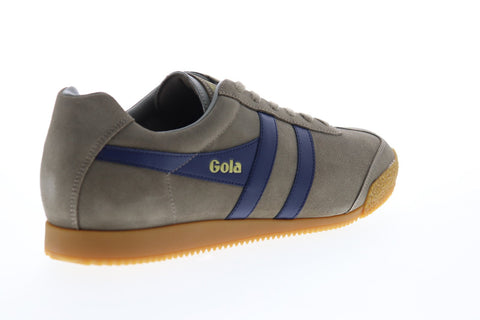 Gola Harrier Suede CMA192 Mens Gray Suede Lace Up Low Top Sneakers Shoes