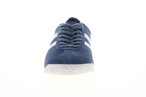 Gola Harrier Suede CMA501 Mens Blue Suede Lace Up Low Top Sneakers Shoes