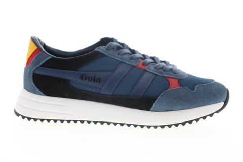 Gola Toronto CMA559 Mens Blue Mesh Lace Up Low Top Sneakers Shoes
