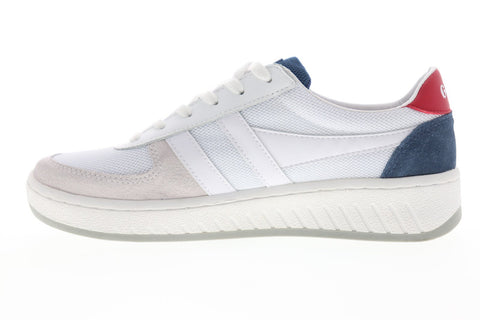 Gola Grandslam Mesh CMA588 Mens White Mesh Lace Up Low Top Sneakers Shoes