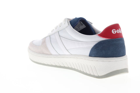 Gola Grandslam Mesh CMA588 Mens White Mesh Lace Up Low Top Sneakers Shoes