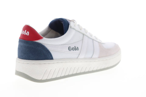 Gola Grandslam Mesh CMA588 Mens White Mesh Lace Up Low Top Sneakers Shoes