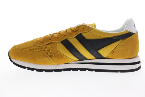 Gola Daytona CMA592 Mens Yellow Mesh Suede Lace Up Low Top Sneakers Shoes
