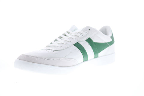 Gola Inca Leather CMA686 Mens White Low Top Lace Up Lifestyle Sneakers Shoes