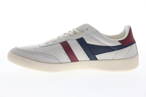 Gola Inca Leather CMA686 Mens Beige Leather Lace Up Low Top Sneakers Shoes
