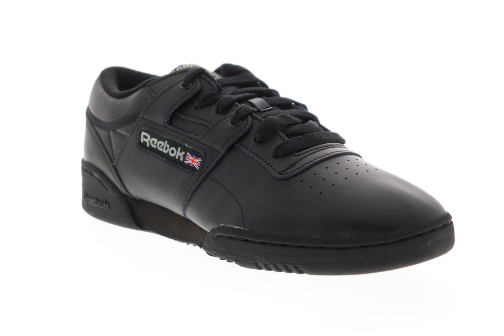 Reebok Workout Low CN0637 Mens Black Leather Low Top Lifestyle Sneaker ...