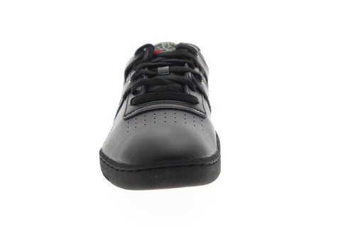 Reebok Workout Low CN0637 Mens Black Leather Athletic Cross Training Shoes