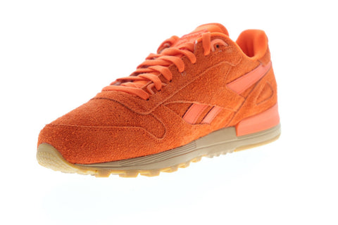 Reebok Classics 2.0 X Publish Mens Orange Suede Low Top Sneakers Shoes