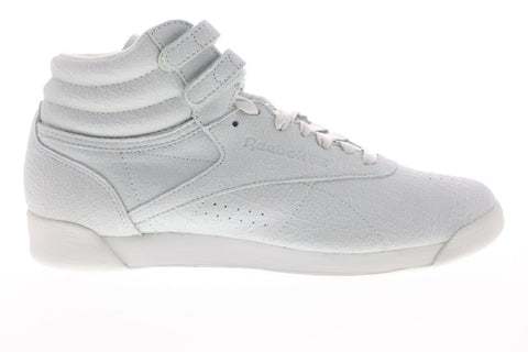 Reebok Freestyle HI FBT CN1637 Womens Gray Leather Lifestyle Sneakers - Shoes