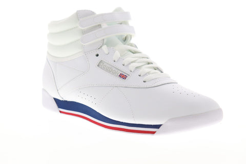 Reebok Freestyle HI CN2964 Womens White Leather Lace Up High Top Sneakers Shoes