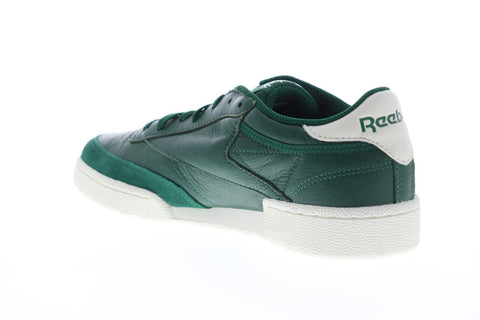 Reebok Club C 85 MU CN3600 Mens Green Leather Lace Up Low Top Sneakers Shoes