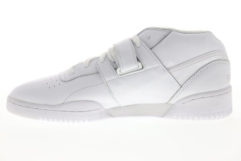 Reebok Workout Clean Mid Strap MU CN3915 Mens White Lifestyle Sneakers Shoes