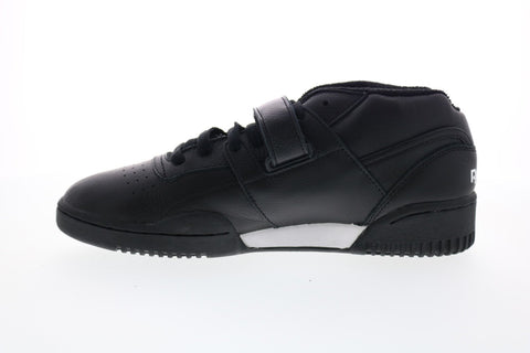 Reebok Workout Clean Mid Strap MU CN3916 Mens Black Low Top Sneakers Shoes