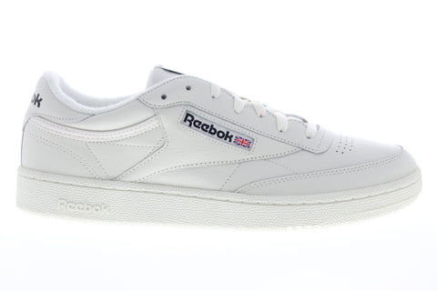 Reebok Club C 85 MU CN3924 Mens White Leather Lace Up Low Top Sneakers Shoes