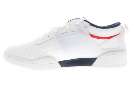 Reebok Workout Advance L CN4309 Mens White Leather Low Top Sneakers Shoes