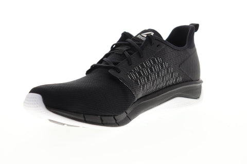 Reebok Print Run 3.0 CN4656 Mens Black Canvas Athletic Lace Up Running Shoes