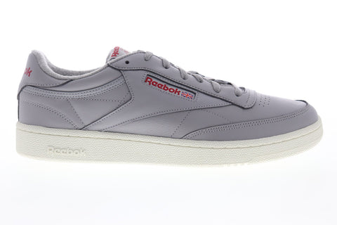 Reebok Club C 85 MU CN5374 Mens Gray Leather Lace Up Low Top Sneakers Shoes