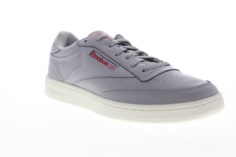 Reebok Club C 85 MU CN5374 Mens Gray Leather Lace Up Low Top Sneakers Shoes