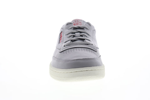 Reebok Club C 85 MU CN5374 Mens Gray Leather Lace Up Low Top Sneakers Shoes