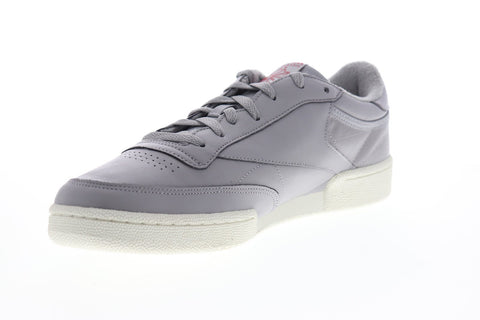 Reebok Club C 85 MU CN5374 Mens Gray Leather Lace Up Low Top Sneakers Shoes