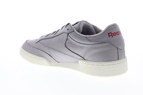 Reebok Club C 85 MU CN5374 Mens Gray Leather Lace Up Low Top Sneakers Shoes