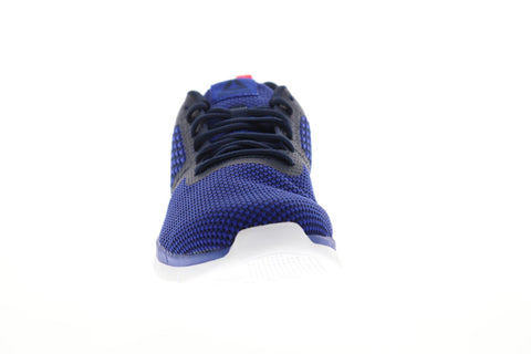 Reebok PT Prime Runner FC CN5674 Mens Blue Canvas Lace Up Athletic Running Shoes