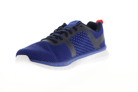 Reebok PT Prime Runner FC CN5674 Mens Blue Canvas Lace Up Athletic Running Shoes