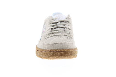 Reebok Revenge Plus MU CN6010 Mens Beige Suede Lace Up Low Top Sneakers Shoes