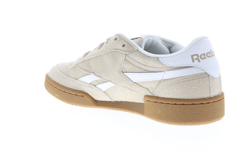 Reebok Revenge Plus MU CN6010 Mens Beige Suede Lace Up Low Top Sneakers Shoes