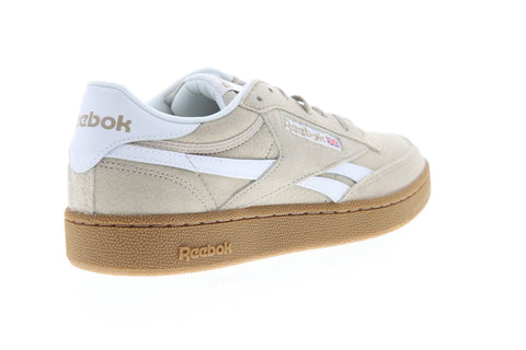 Reebok Revenge Plus MU CN6010 Mens Beige Suede Lace Up Low Top Sneakers Shoes