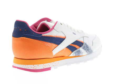 Reebok Classics Leather Montana Mens White Leather Low Top Sneakers Shoes