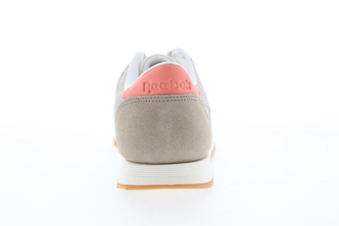 Reebok Classic Nylon CN6688 Womens Beige Suede Lace Up Sneakers Shoes 