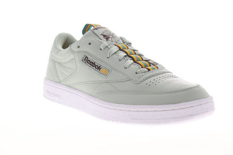 Reebok Club C 85 MU CN6864 Mens Gray Leather Lace Up Low Top Sneakers Shoes
