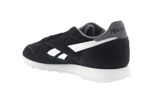Reebok Classics Leather MU CN7107 Mens Black Suede Low Top Sneakers Shoes