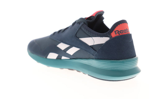Reebok Classic Nylon SP CN7743 Womens Blue Suede Lace Up Sneakers Shoes 