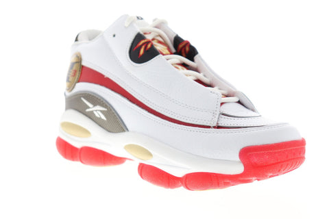 Reebok The Answer Dmx Mu CN7862 Mens White Leather Athletic Basketball Shoes