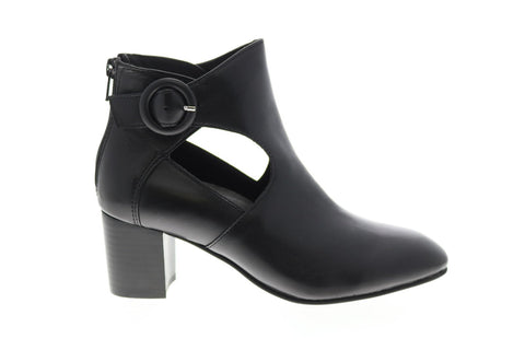 Earth Inc. Corinth Womens Black Leather Zipper Ankle & Booties Boots